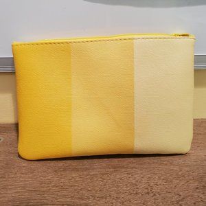 Yellow trio toned Ipsy zippered clutch